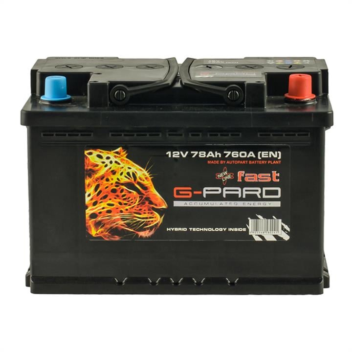 Акумулятор легковий G-PARD Fast 12B 78Ah 750A плюс справа (R+) кальцієвий (Ca/Ca) 278X175X190мм (TRC078F00)